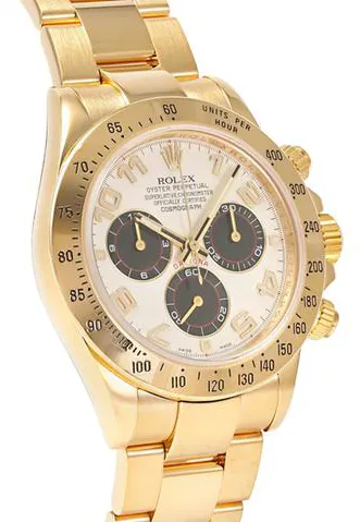 Rolex Daytona 116528 40mm Yellow gold White 1