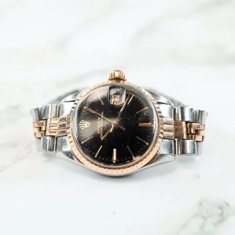 Rolex Oyster Perpetual Date 6517 26mm Yellow gold and stainless steel Black 2