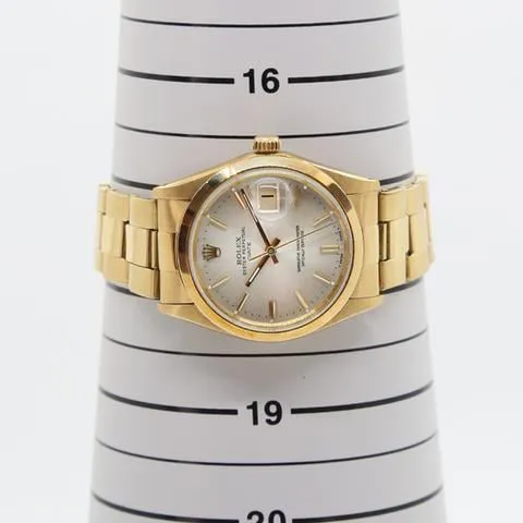 Rolex Oyster Perpetual Date 1500 34mm Yellow gold Silver 6