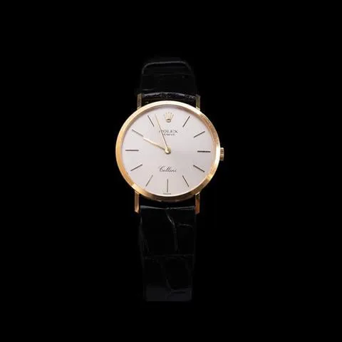 Rolex Cellini 4112 32mm Yellow gold Silver 2