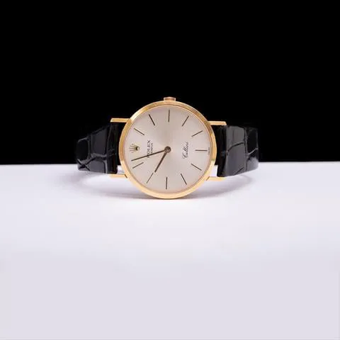 Rolex Cellini 4112 32mm Yellow gold Silver 3