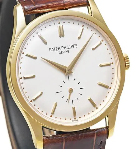 Patek Philippe Calatrava 5196J-001 37mm Yellow gold Silver 4