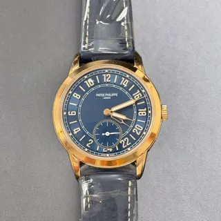 Patek Philippe Travel Time 5224R-001 42mm Rose gold Blue