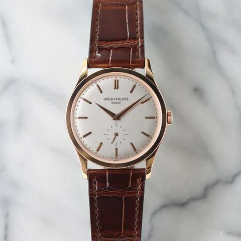 Patek Philippe Calatrava 5196R-001 37mm Rose gold Silver