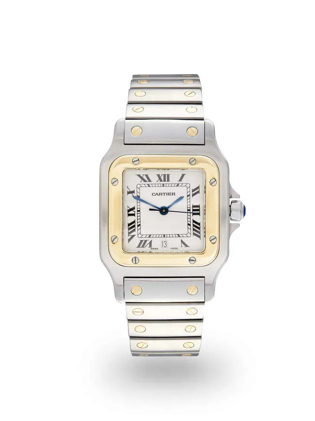 Cartier Santos 1566 33mm Yellow gold and Stainless steel White