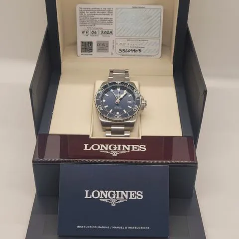 Longines HydroConquest L3.890.4.96.6 43mm Stainless steel Blue