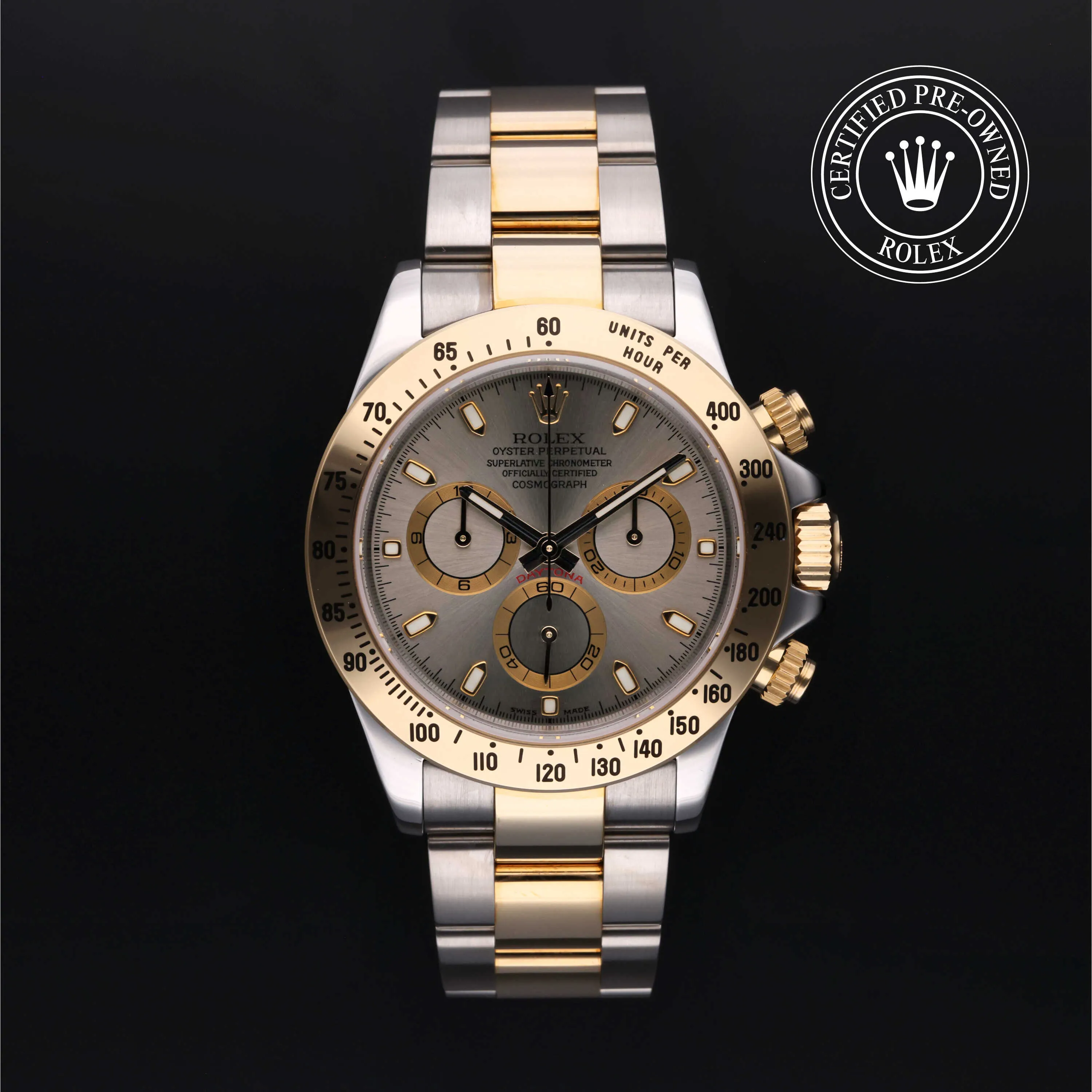 Rolex Daytona 116523 40mm Yellow gold and Stainless steel Silver