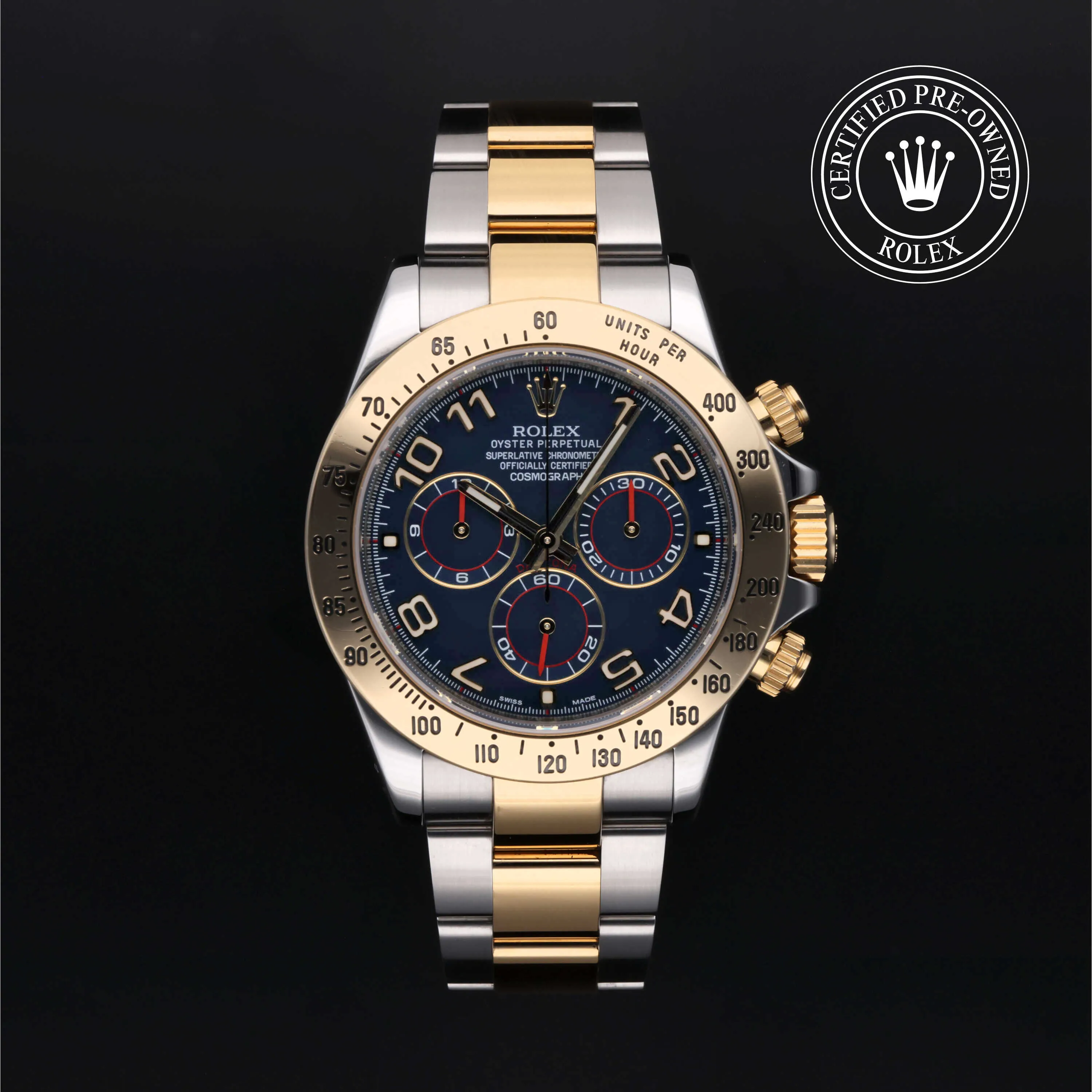 Rolex Daytona 116523 40mm Yellow gold and Stainless steel Blue