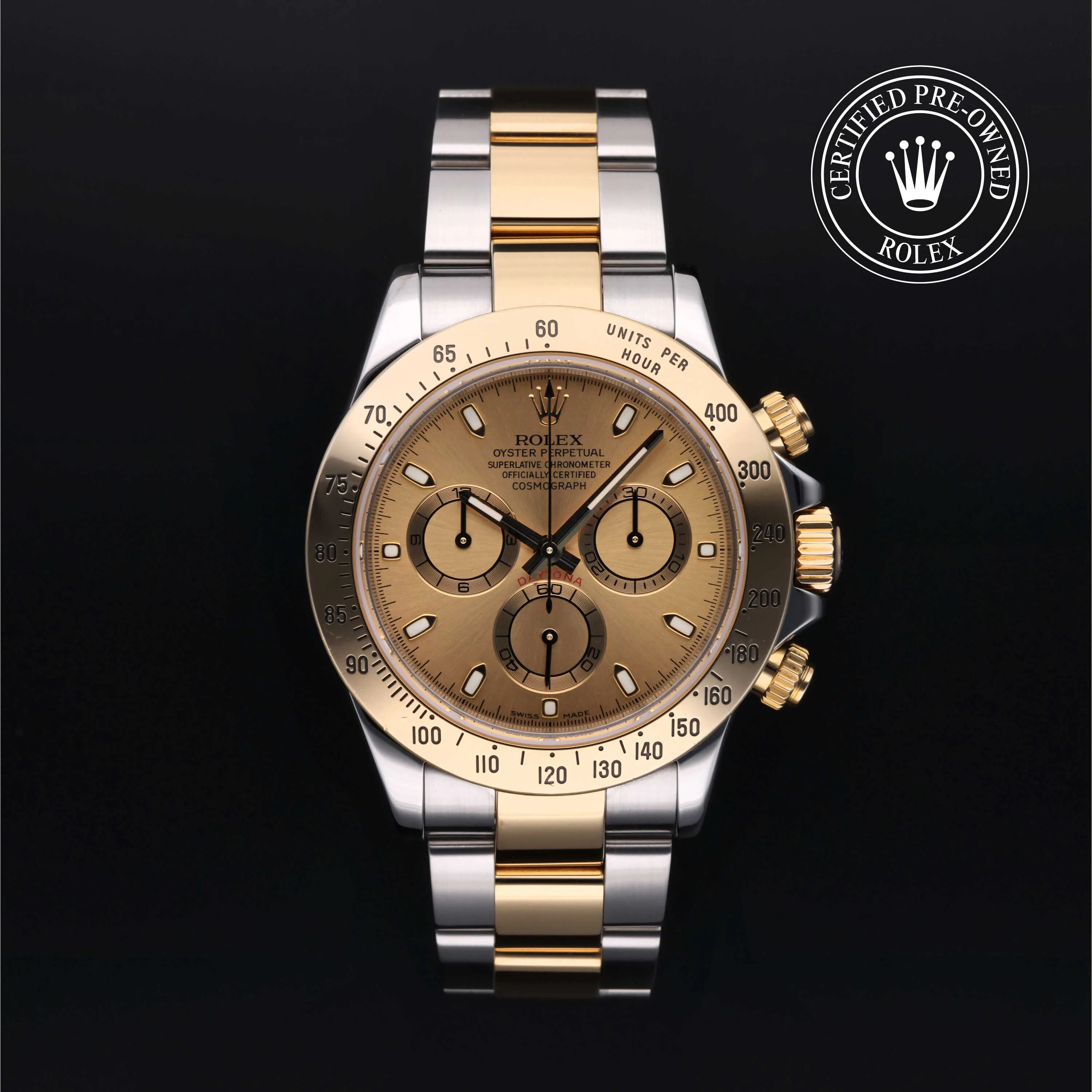 Rolex Daytona 116523 40mm Yellow gold and Oystersteel Champagne