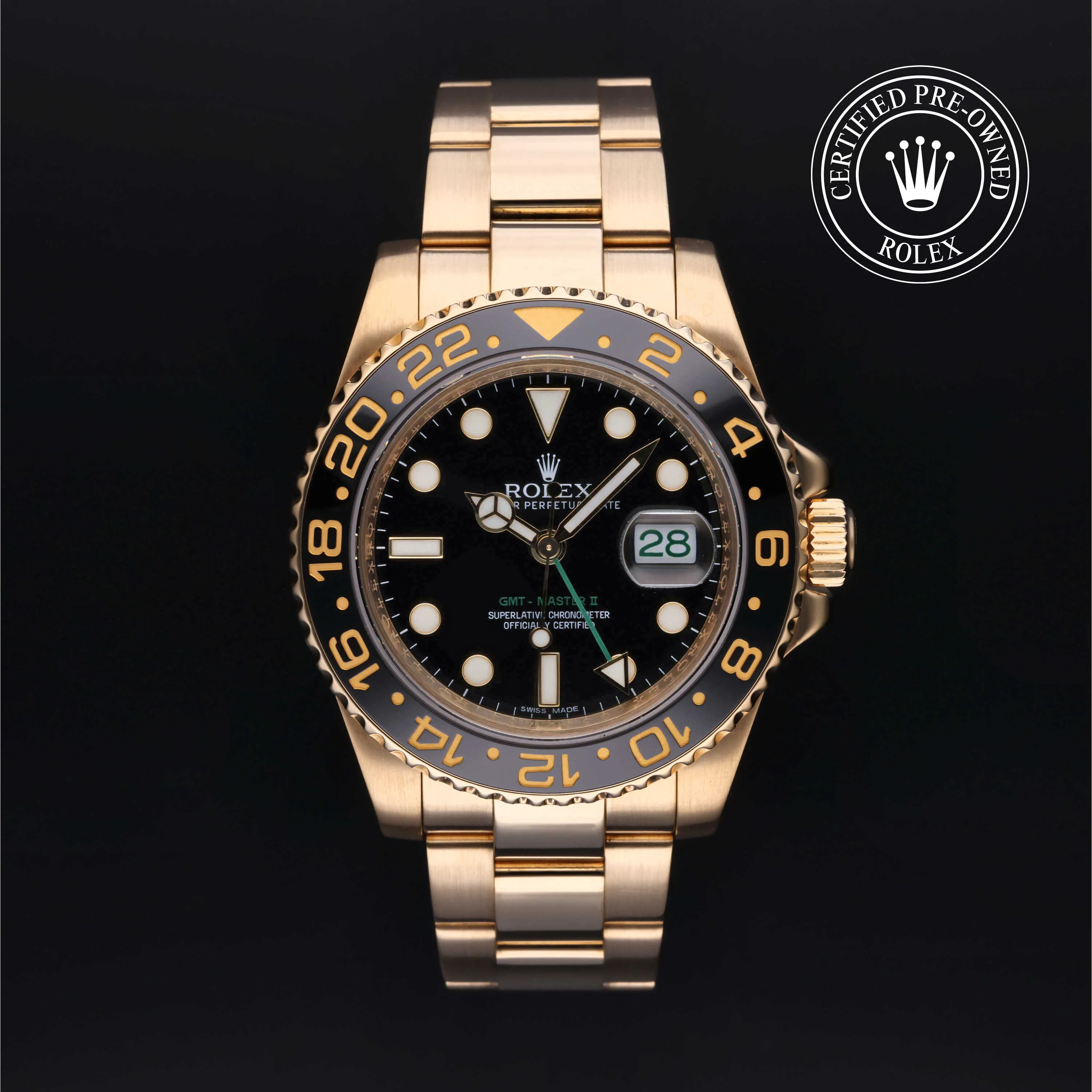 Rolex GMT-Master II 116718LN 40mm Yellow gold Black