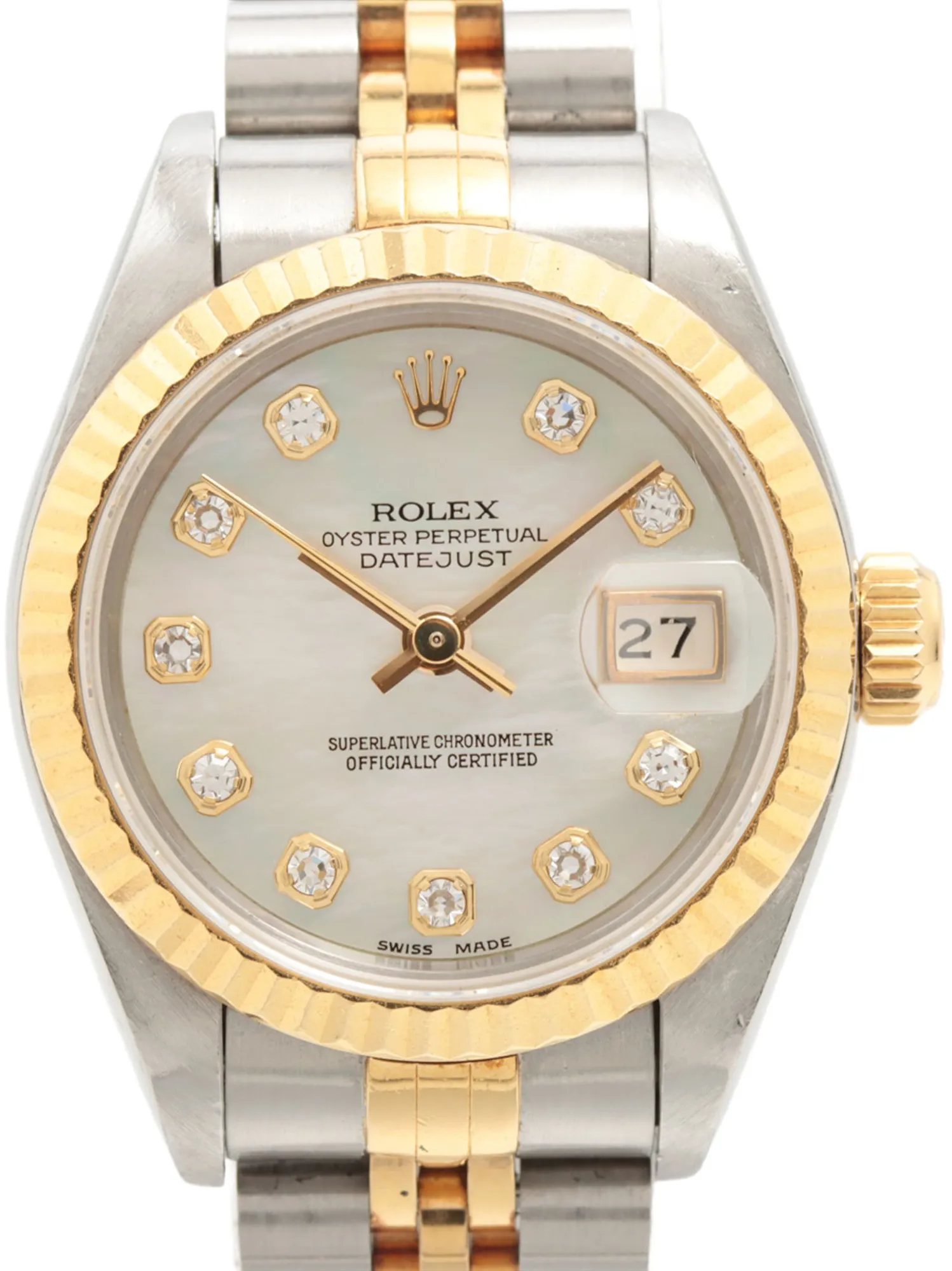 Rolex Lady-Datejust 69173 26mm Yellow gold and stainless steel Mother-of-pearl