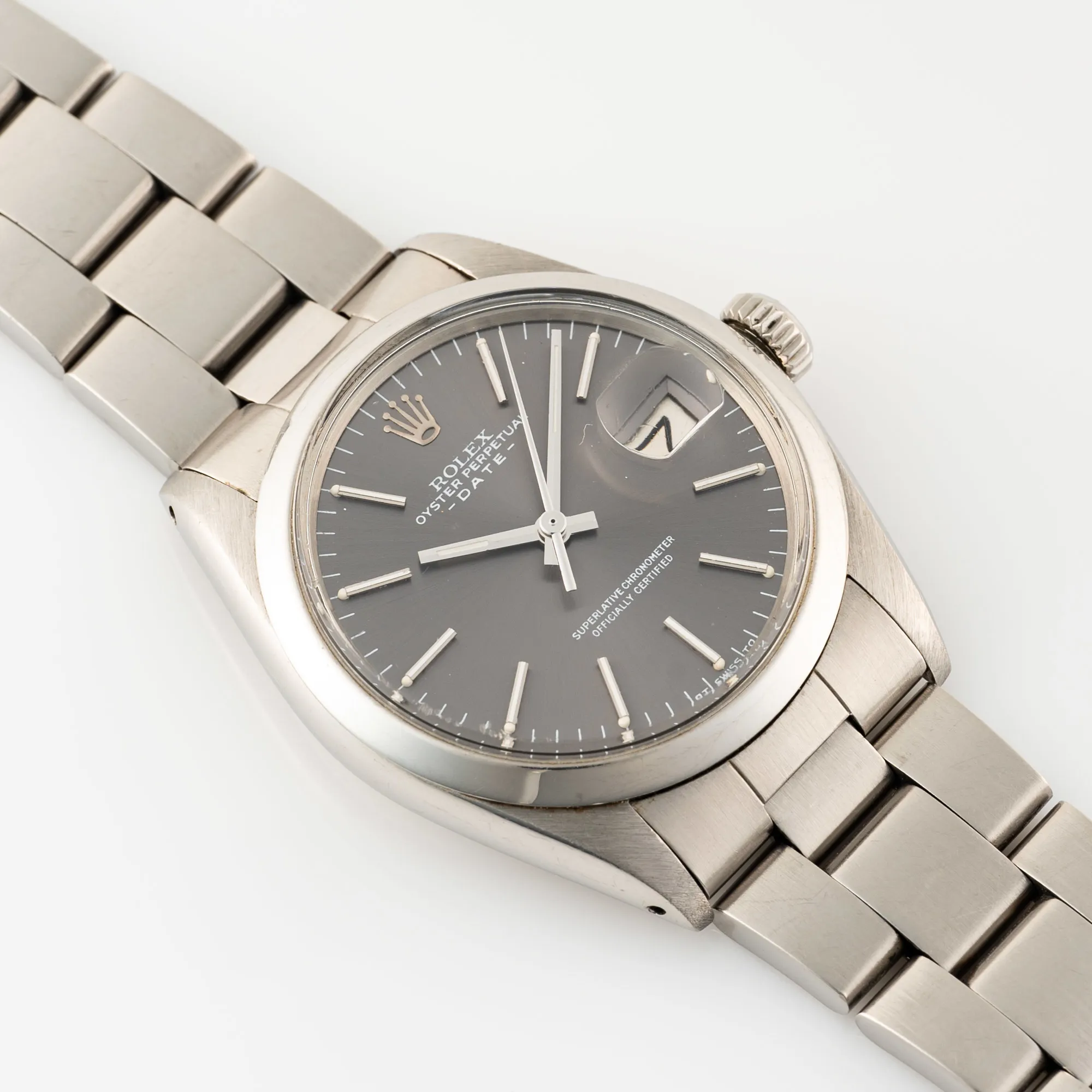 Rolex Oyster Perpetual Date 1500 34mm Stainless steel Grey 7
