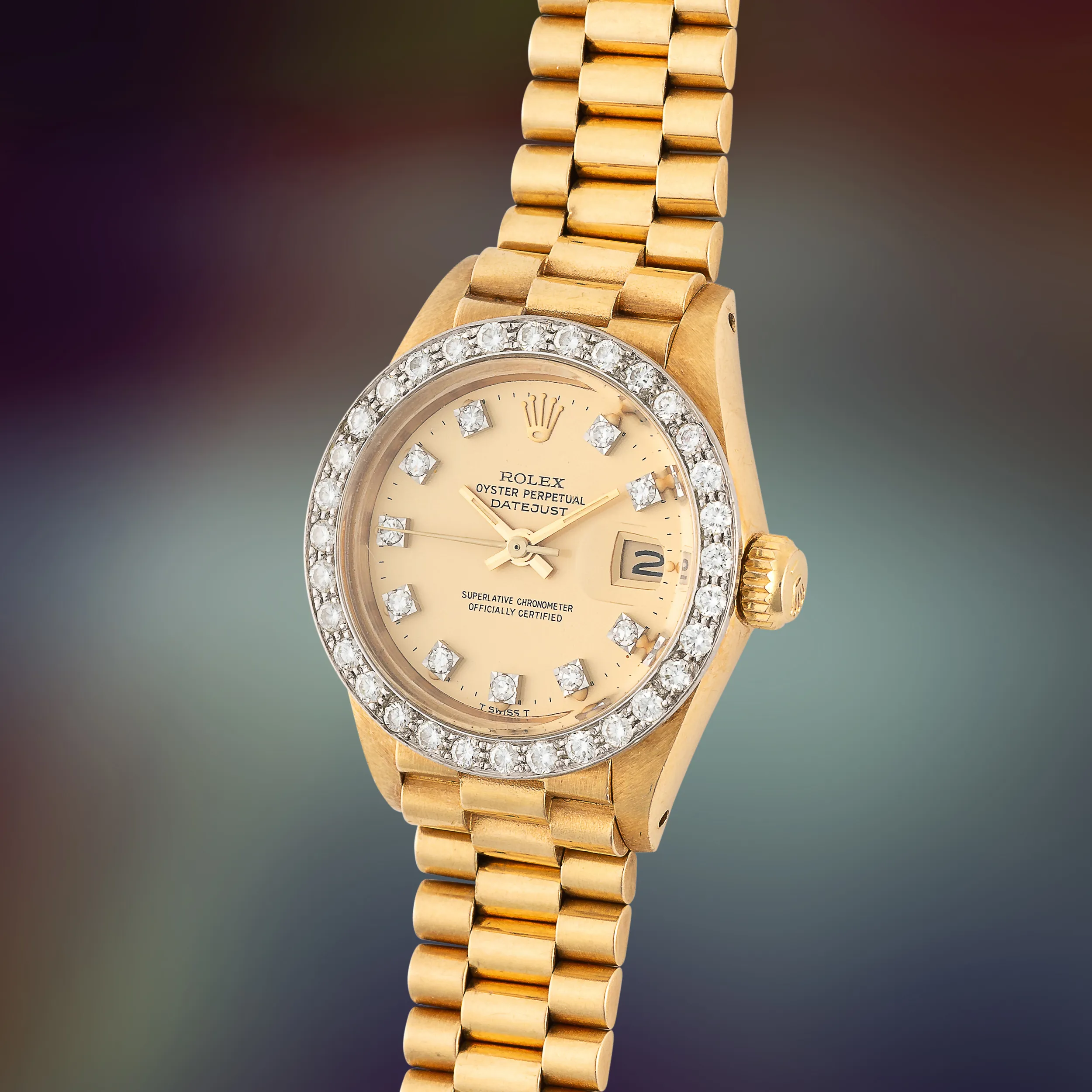 Rolex Lady-Datejust 69138 26mm Yellow gold Champagne