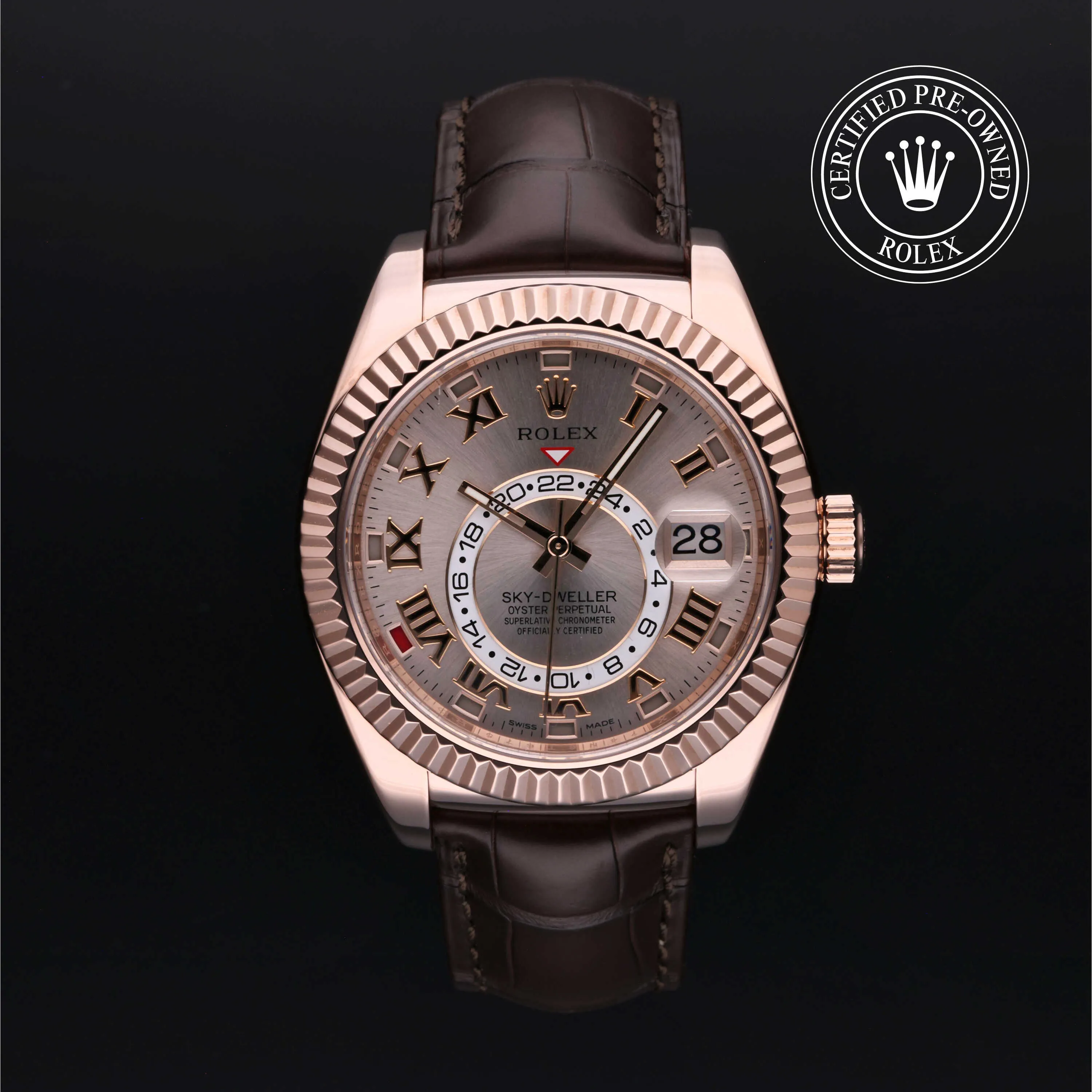 Rolex Sky-Dweller 326135 42mm Rose gold Champagne