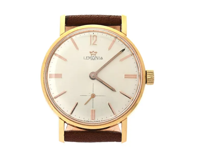 Lemania 34mm 18k Gold