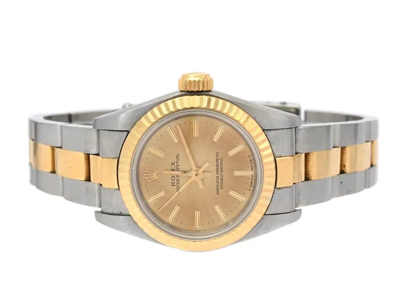 Rolex Oyster Perpetual 67193 26mm Stainless steel and gold Champagne