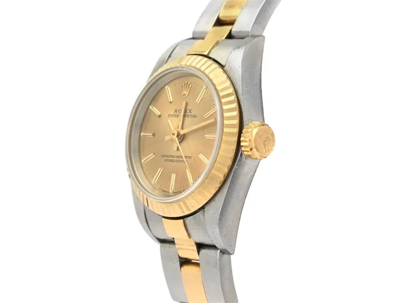 Rolex Oyster Perpetual 67193 26mm Stainless steel and gold Champagne 1