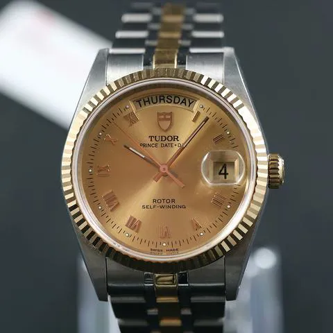 Tudor Prince Date-Day 36mm Stainless steel Champagne