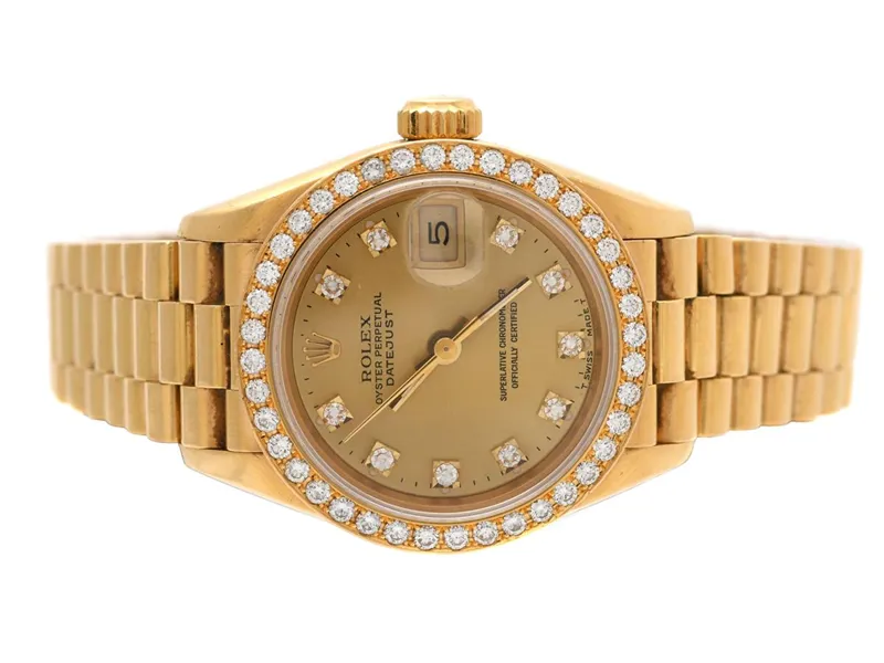 Rolex Lady-Datejust 69138 26mm Yellow gold Champagne