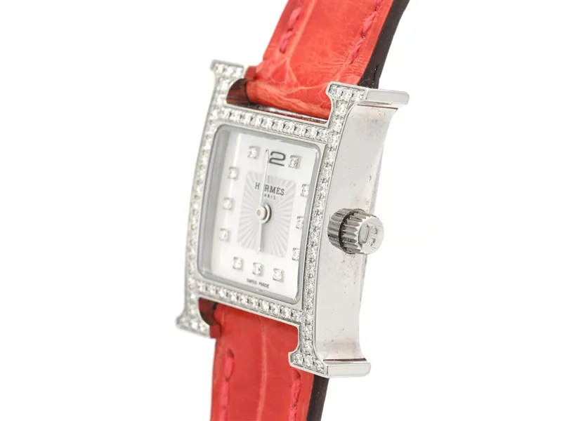 Hermès Heure H 17mm Stainless steel and Diamond Mother-of-pearl 1