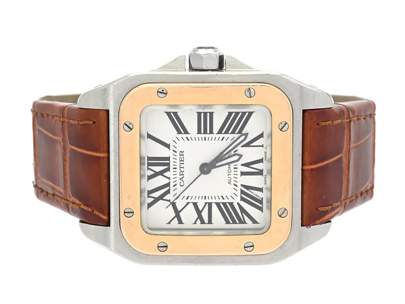 Cartier Santos W20107X7 33mm Rose gold and Stainless steel