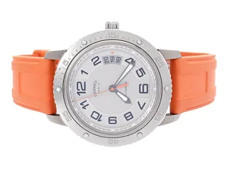 Hermès Clipper 035097WP00 / 28-JLB-K Titanium and Stainless steel