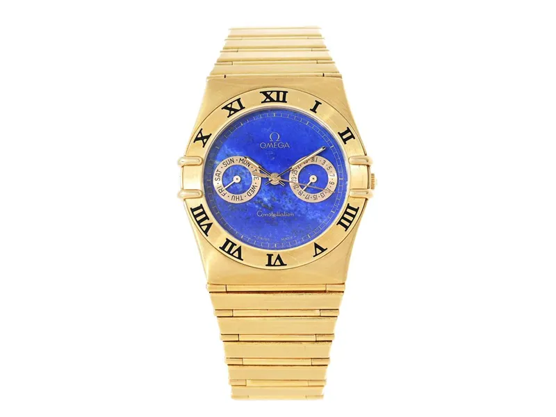 Omega Constellation BA 396.1070 32.5mm Yellow gold Lapis lazuli