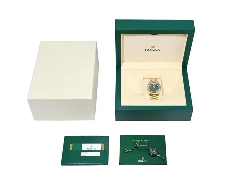 Rolex Day-Date 36 118238 36mm Yellow gold Green 12