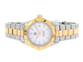 TAG Heuer Aquaracer WAF1424.BB0825 Yellow gold and Stainless steel White