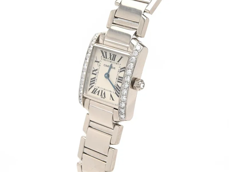 Cartier Tank Française WE1002S3 20mm White gold and Diamond 1