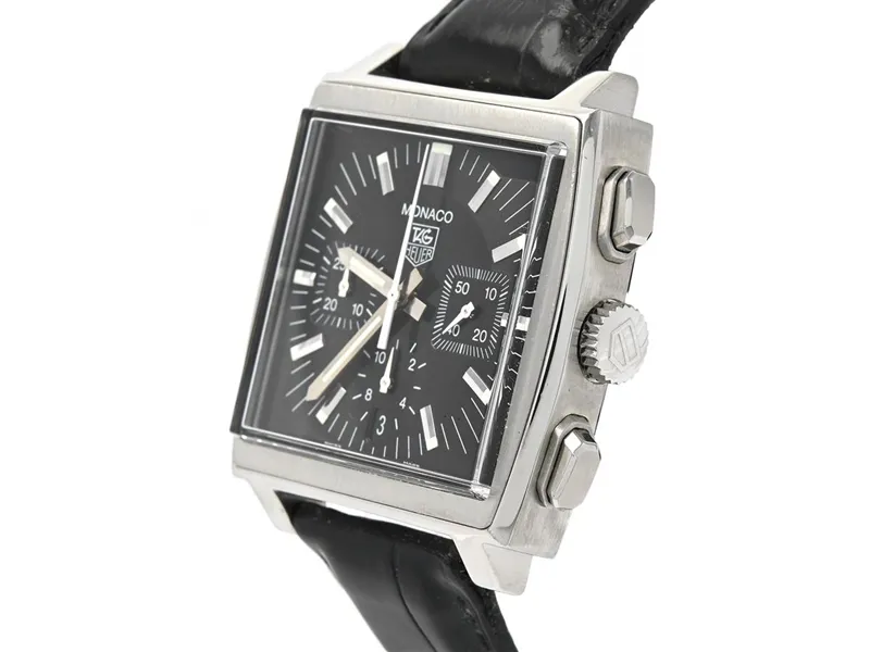 TAG Heuer Monaco CW2111.FC6177 38mm Stainless steel Black 1