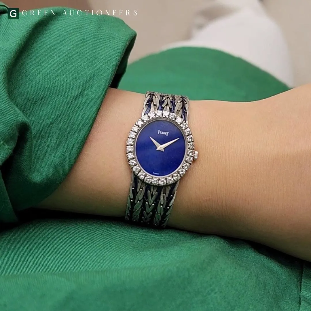 Piaget 9814 E43 24mm White gold and Diamond Lapis lazuli 3