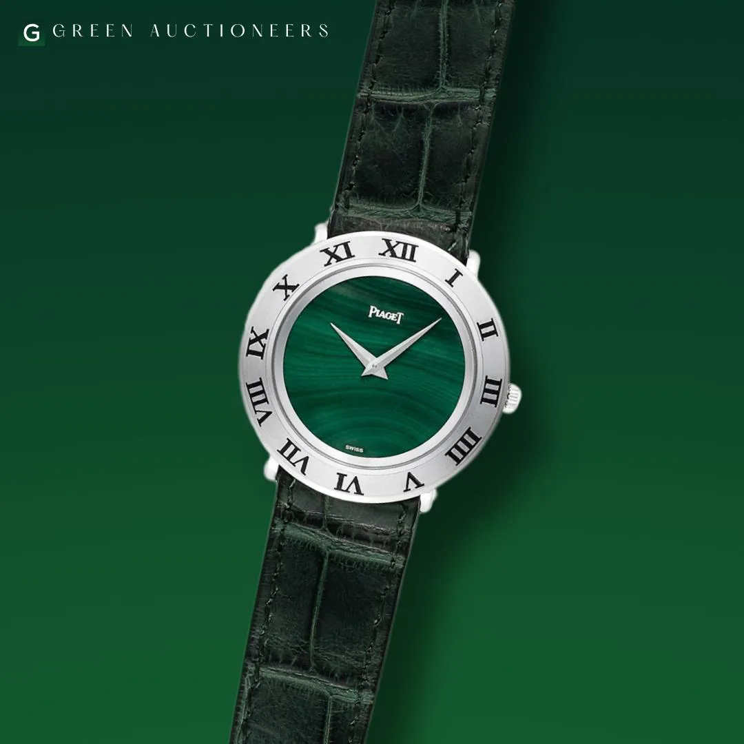 Piaget 9118 30mm White gold Malachite