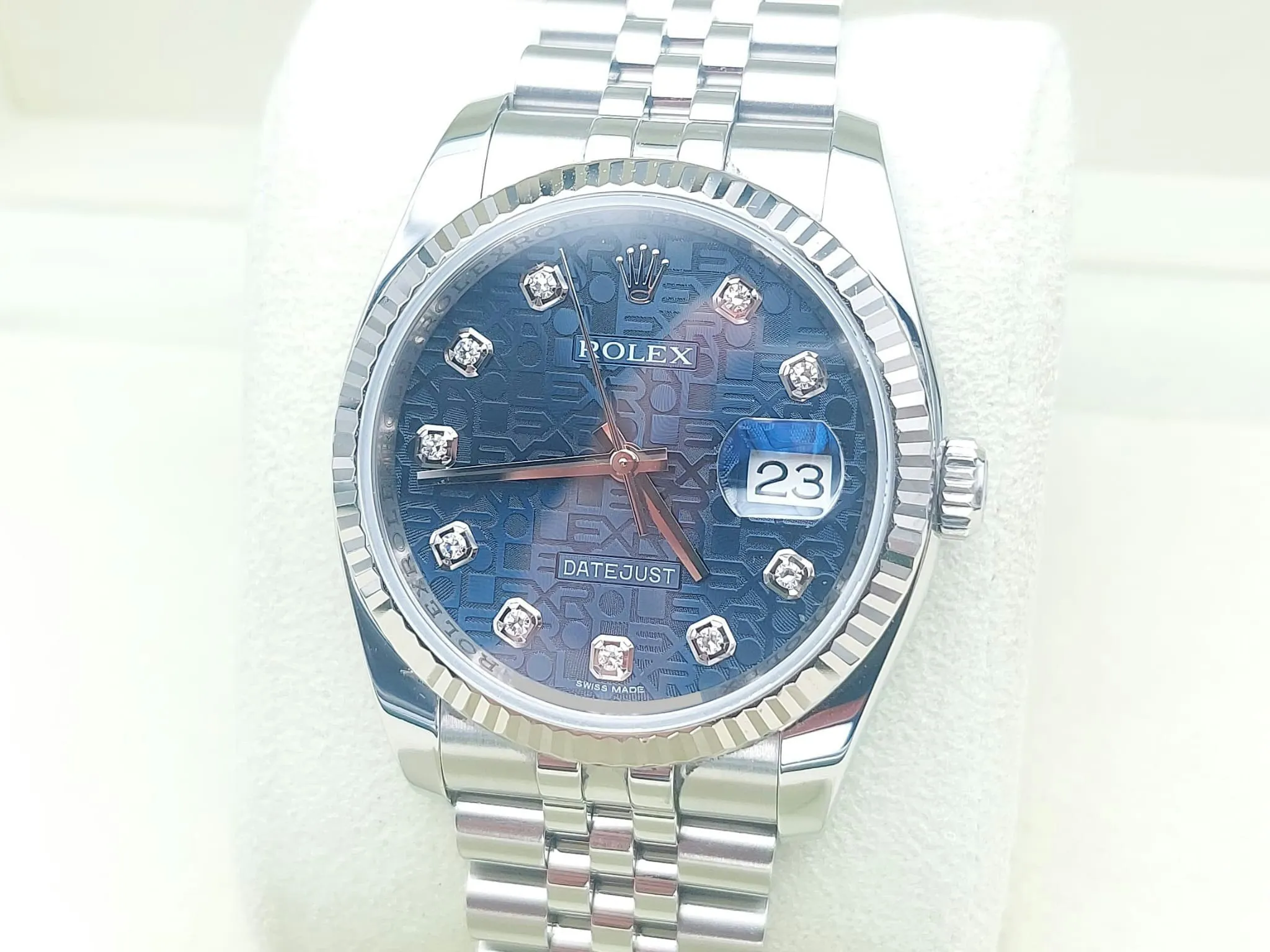 Rolex Datejust 36 116234 36mm Stainless steel and white gold Blue
