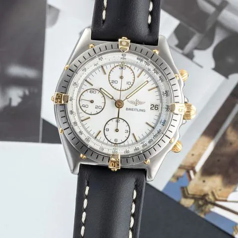 Breitling Chronomat 81950 39mm Yellow gold and stainless steel White