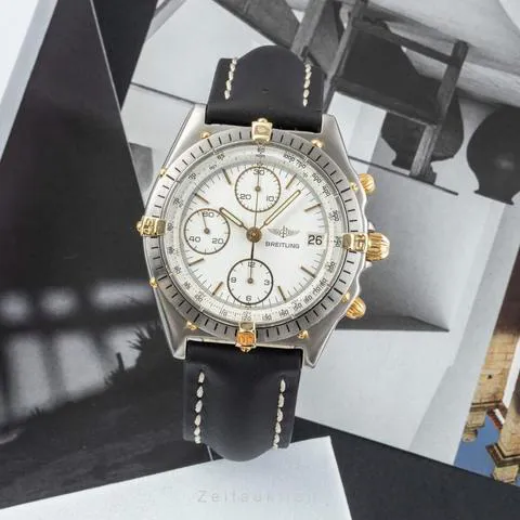 Breitling Chronomat 81950 39mm Yellow gold and stainless steel White 2