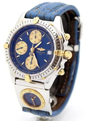 Breitling Chronomat B13050.1 39mm Yellow gold and stainless steel Blue 2