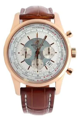Breitling Transocean Chronograph Unitime RB0510U0/A733 46mm Rose gold White