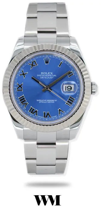 Rolex Datejust II 116334 41mm Stainless steel Blue