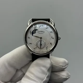 Hermès Arceau AR7M.510 Stainless steel White