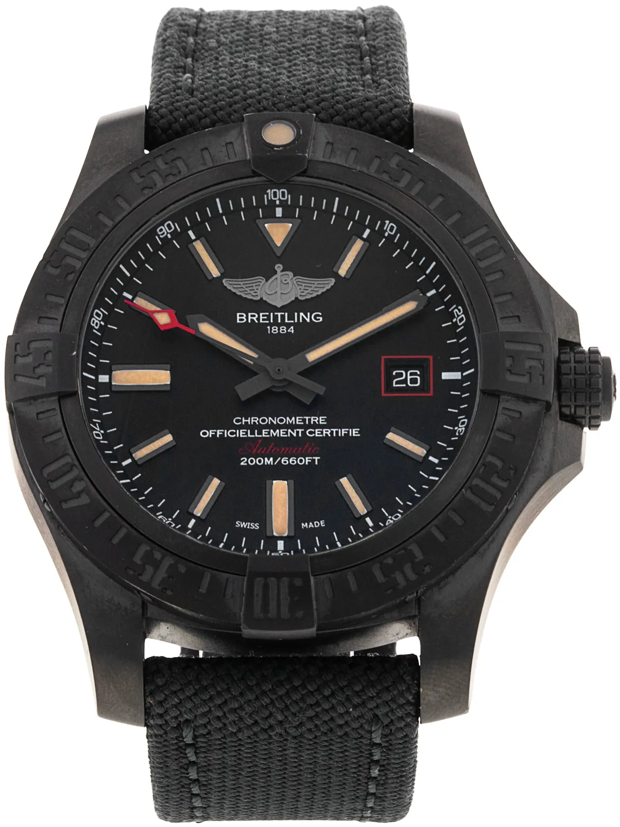 Breitling Avenger V17311 44mm Titanium Black Baton