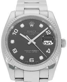 Rolex Oyster Perpetual Date 115234 Yellow gold Schwarz