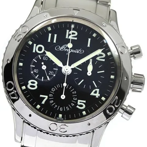 Breguet Type XX - XXI - XXII 3800 39mm Stainless steel Black