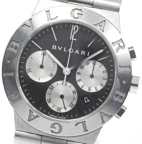 Bulgari Diagono CH 35 S 35mm Stainless steel Black