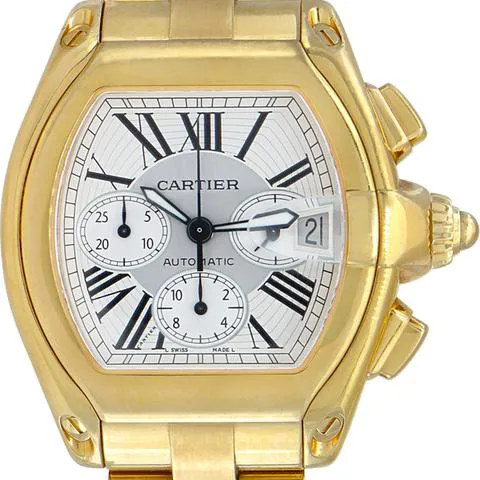 Cartier Roadster W62021Y2 42mm Yellow gold Silver