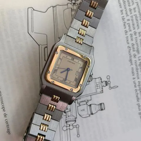 Cartier Santos 2961 29mm Yellow gold and stainless steel Champagne 2