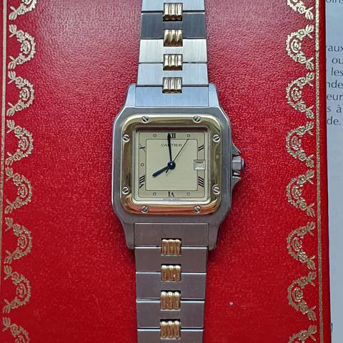 Cartier Santos 2961 29mm Yellow gold and stainless steel Champagne 10