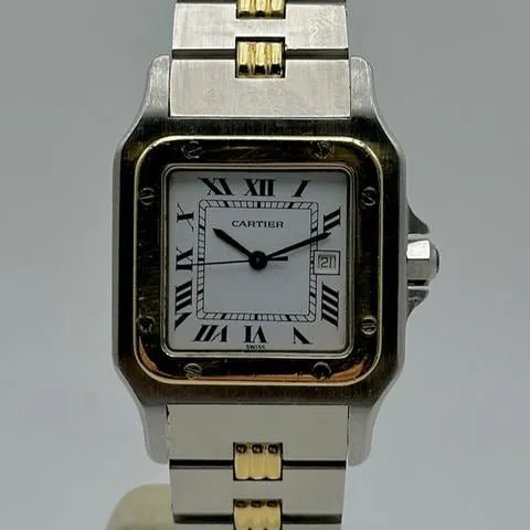 Cartier Santos 2961 29mm Yellow gold and stainless steel White