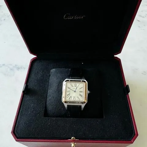 Cartier Santos Dumont W2SA0011 43.5mm Yellow gold and Stainless steel Silver