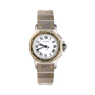 Cartier Santos Ronde Yellow gold and Stainless steel White